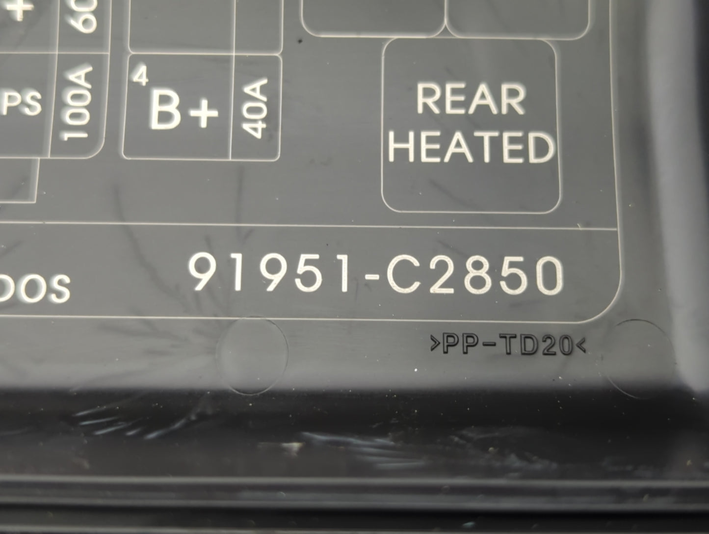 2018-2019 Hyundai Sonata Fusebox Fuse Box Panel Relay Module P/N:91951-C2850 912A0C2230LA Fits Fits 2018 2019 OEM Used Auto 