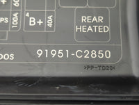 2018-2019 Hyundai Sonata Fusebox Fuse Box Panel Relay Module P/N:91951-C2850 912A0C2230LA Fits Fits 2018 2019 OEM Used Auto 