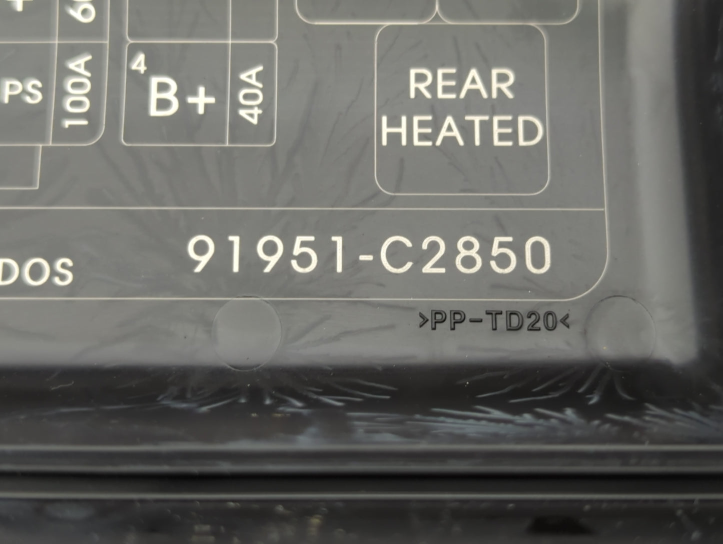 2018-2019 Hyundai Sonata Fusebox Fuse Box Panel Relay Module P/N:91951-C2850 Fits Fits 2018 2019 OEM Used Auto Parts - Oemus