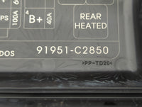 2018-2019 Hyundai Sonata Fusebox Fuse Box Panel Relay Module P/N:91951-C2850 Fits Fits 2018 2019 OEM Used Auto Parts - Oemus