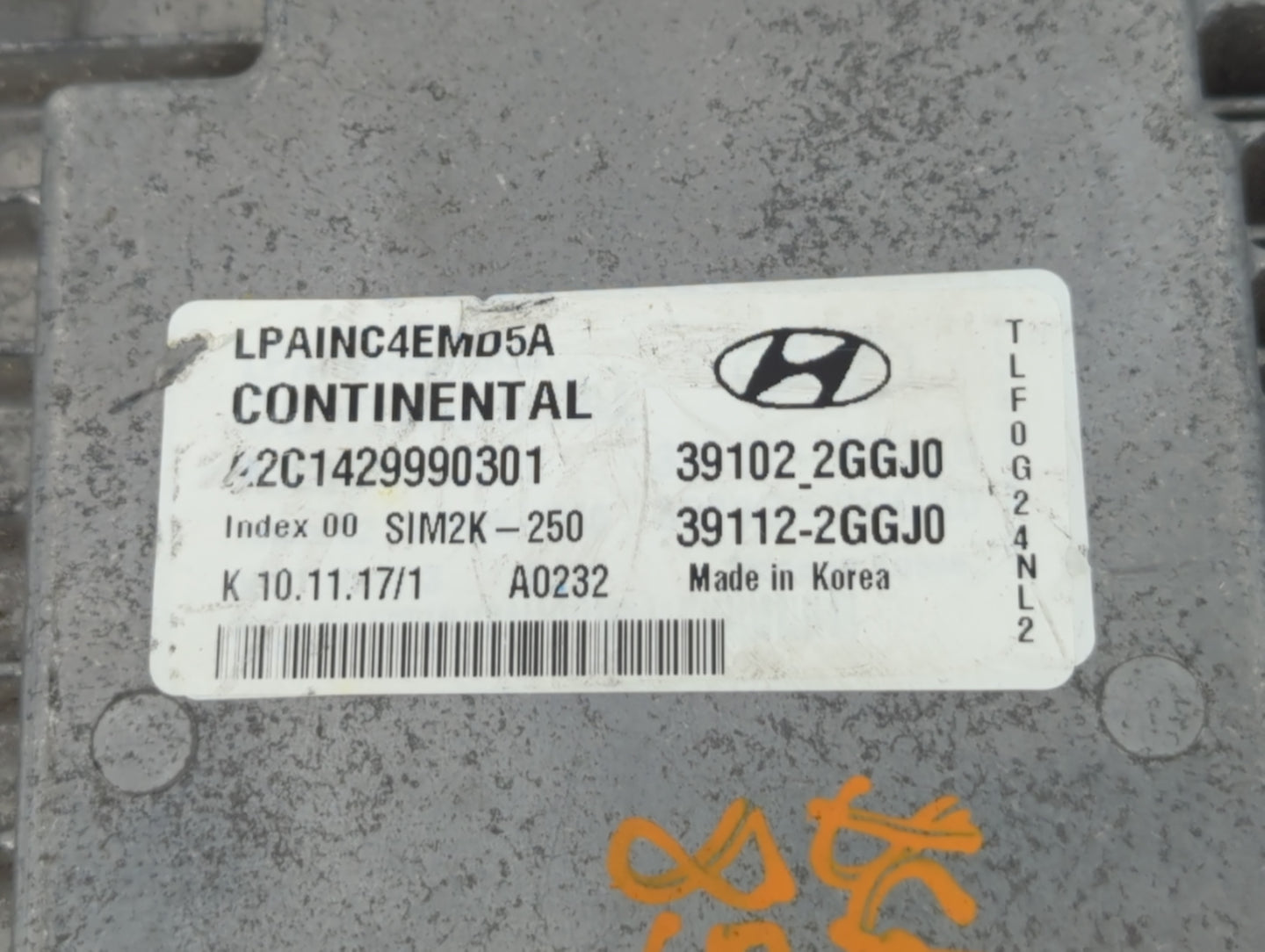 2018-2019 Hyundai Sonata PCM Engine Control Computer ECU ECM PCU OEM P/N:39112-2GGJ0 39102-2GGJ0 Fits Fits 2018 2019 OEM Use