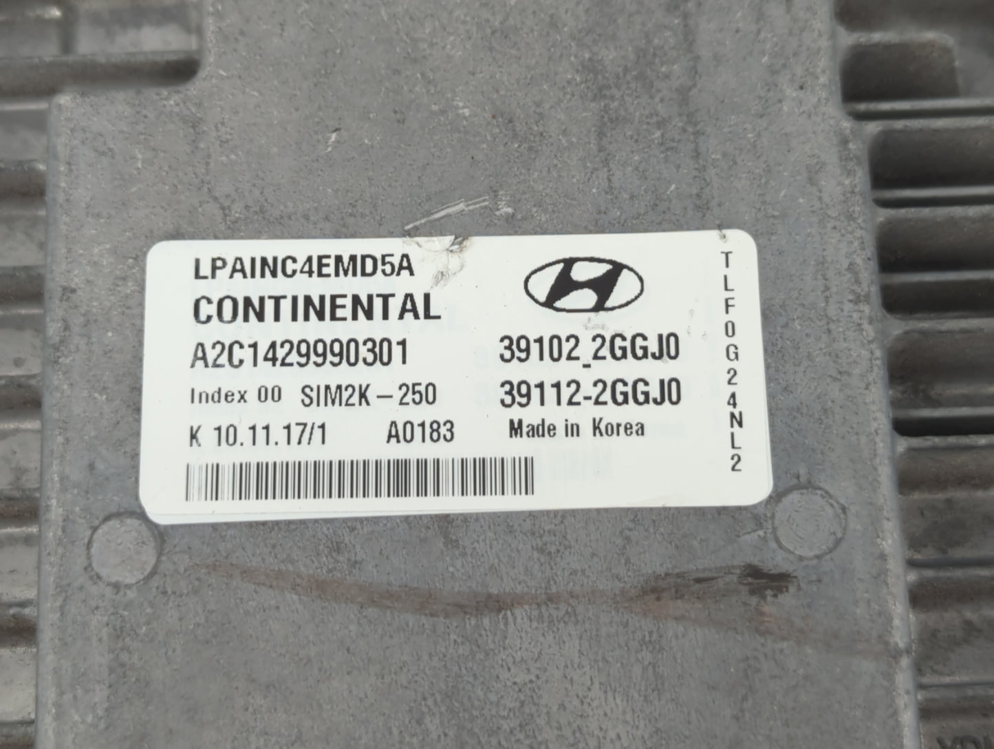 2018-2019 Hyundai Sonata PCM Engine Control Computer ECU ECM PCU OEM P/N:39112-2GGJ0 39102-2GGJ0 Fits Fits 2018 2019 OEM Use