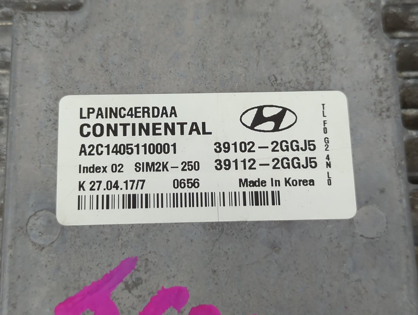 2018-2019 Hyundai Sonata PCM Engine Control Computer ECU ECM PCU OEM P/N:39112-2GGJ5 39102-2GGJ5 Fits Fits 2018 2019 OEM Use