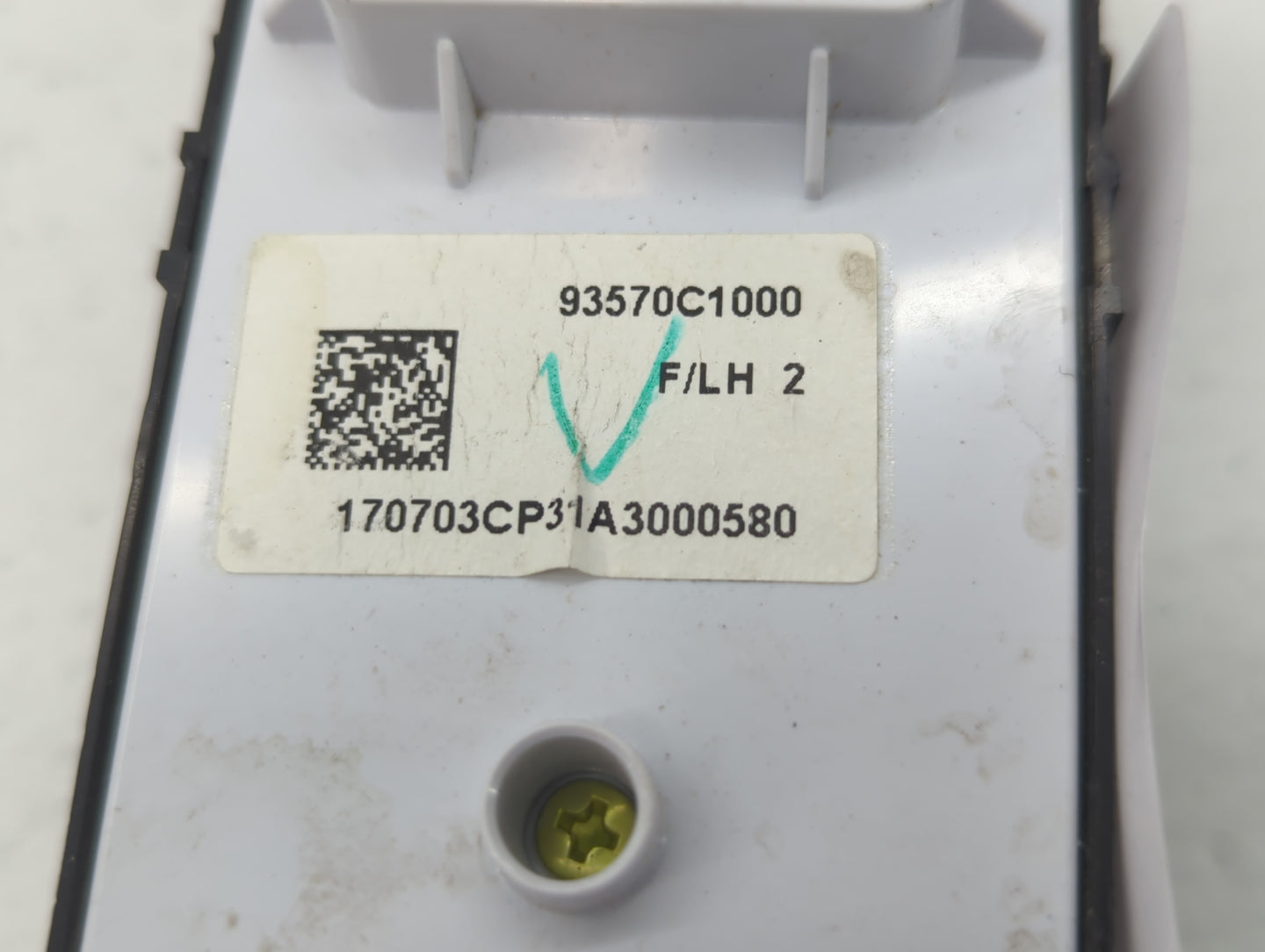 2015-2019 Hyundai Sonata Master Power Window Switch Replacement Driver Side Left P/N:93570C1000 Fits Fits 2015 2016 2017 201