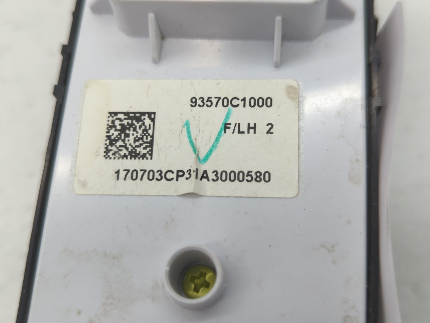 2015-2019 Hyundai Sonata Master Power Window Switch Replacement Driver Side Left P/N:93570C1000 Fits Fits 2015 2016 2017 201