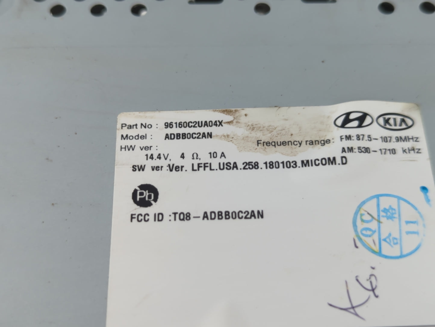 2018-2019 Hyundai Sonata Am Fm Cd Player Radio Receiver - Oemusedautoparts1.com