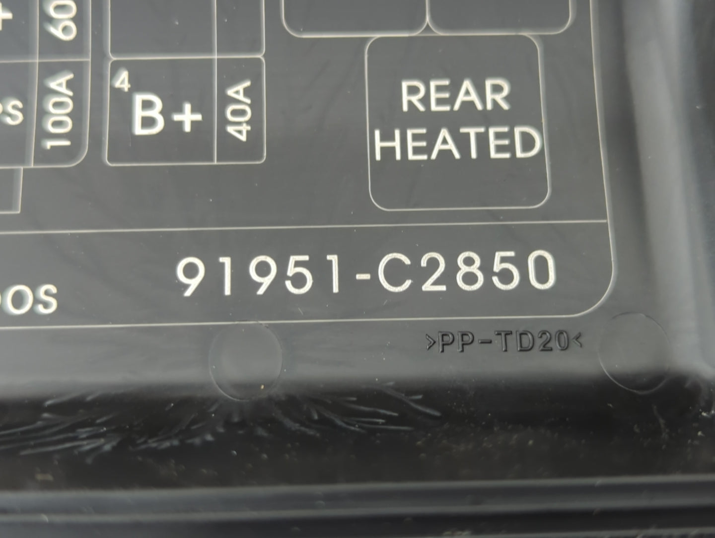 2018-2019 Hyundai Sonata Fusebox Fuse Box Panel Relay Module P/N:91951-C2850 Fits Fits 2018 2019 OEM Used Auto Parts - Oemus