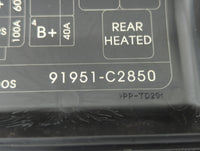 2018-2019 Hyundai Sonata Fusebox Fuse Box Panel Relay Module P/N:91951-C2850 Fits Fits 2018 2019 OEM Used Auto Parts - Oemus