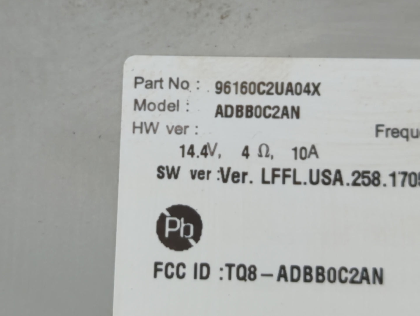 2018-2019 Hyundai Sonata Radio AM FM Cd Player Receiver Replacement P/N:96160C2UA04X Fits Fits 2018 2019 OEM Used Auto Parts