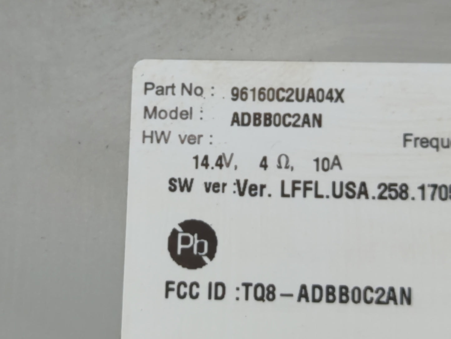 2018-2019 Hyundai Sonata Radio AM FM Cd Player Receiver Replacement P/N:96160C2UA04X Fits Fits 2018 2019 OEM Used Auto Parts