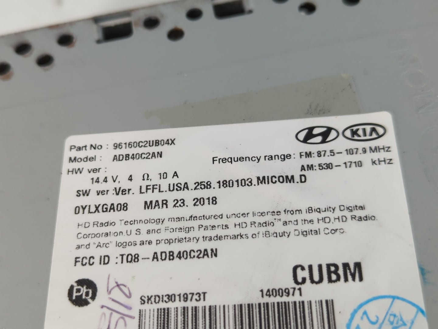 2018 Hyundai Sonata Information Display Screen - Oemusedautoparts1.com