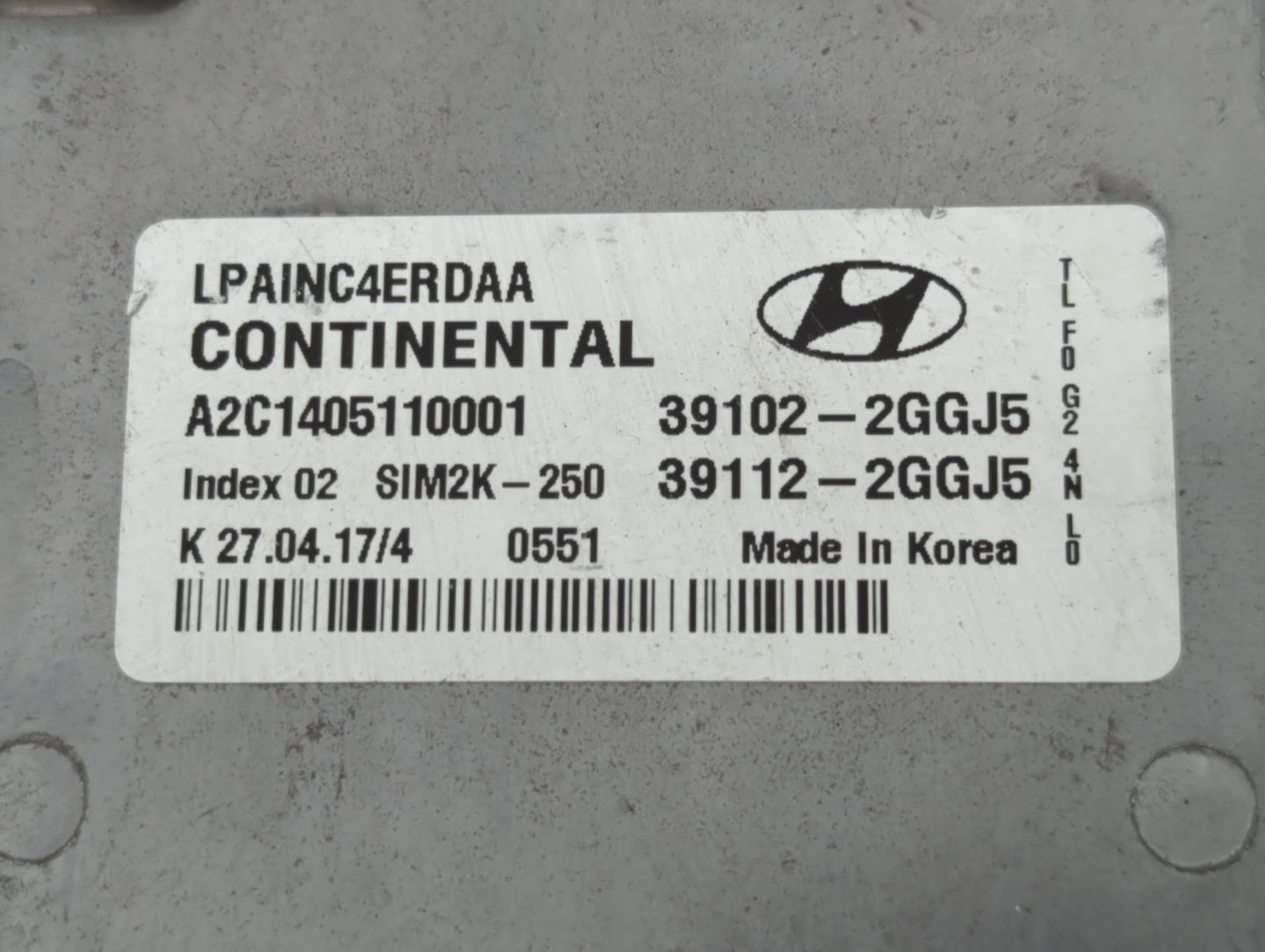 2018-2019 Hyundai Sonata PCM Engine Control Computer ECU ECM PCU OEM P/N:39112-2GGJ5 39102-2GGJ5 Fits Fits 2018 2019 OEM Use