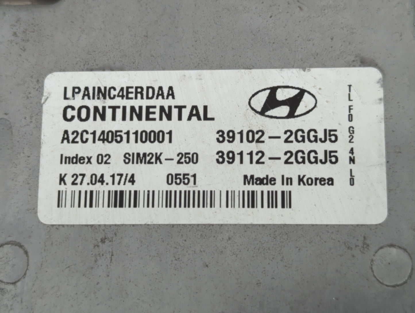 2018-2019 Hyundai Sonata PCM Engine Control Computer ECU ECM PCU OEM P/N:39112-2GGJ5 39102-2GGJ5 Fits Fits 2018 2019 OEM Use