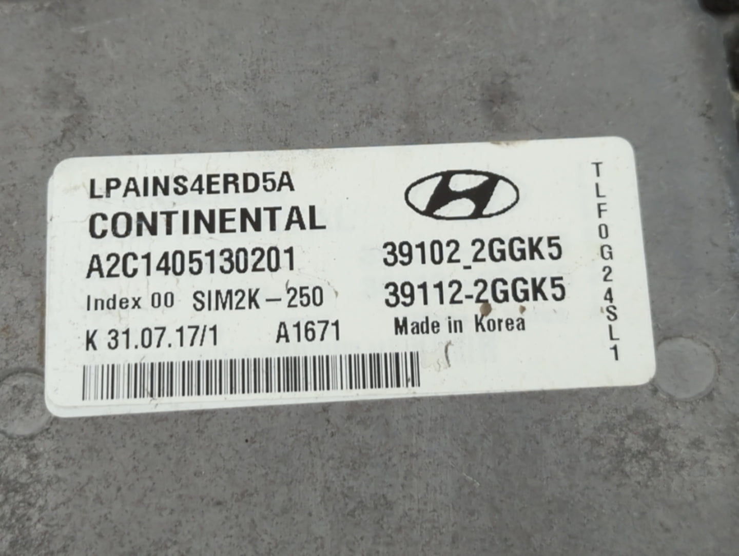 2018-2019 Hyundai Sonata PCM Engine Control Computer ECU ECM PCU OEM P/N:39112-2GGK5 39102-2GGK5 Fits Fits 2018 2019 OEM Use