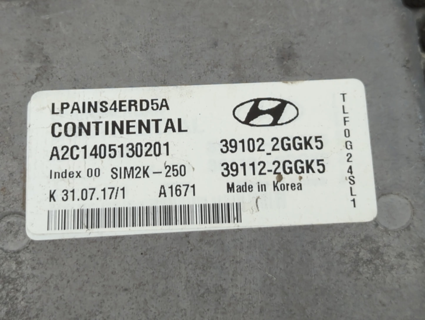 2018-2019 Hyundai Sonata PCM Engine Control Computer ECU ECM PCU OEM P/N:39112-2GGK5 39102-2GGK5 Fits Fits 2018 2019 OEM Use