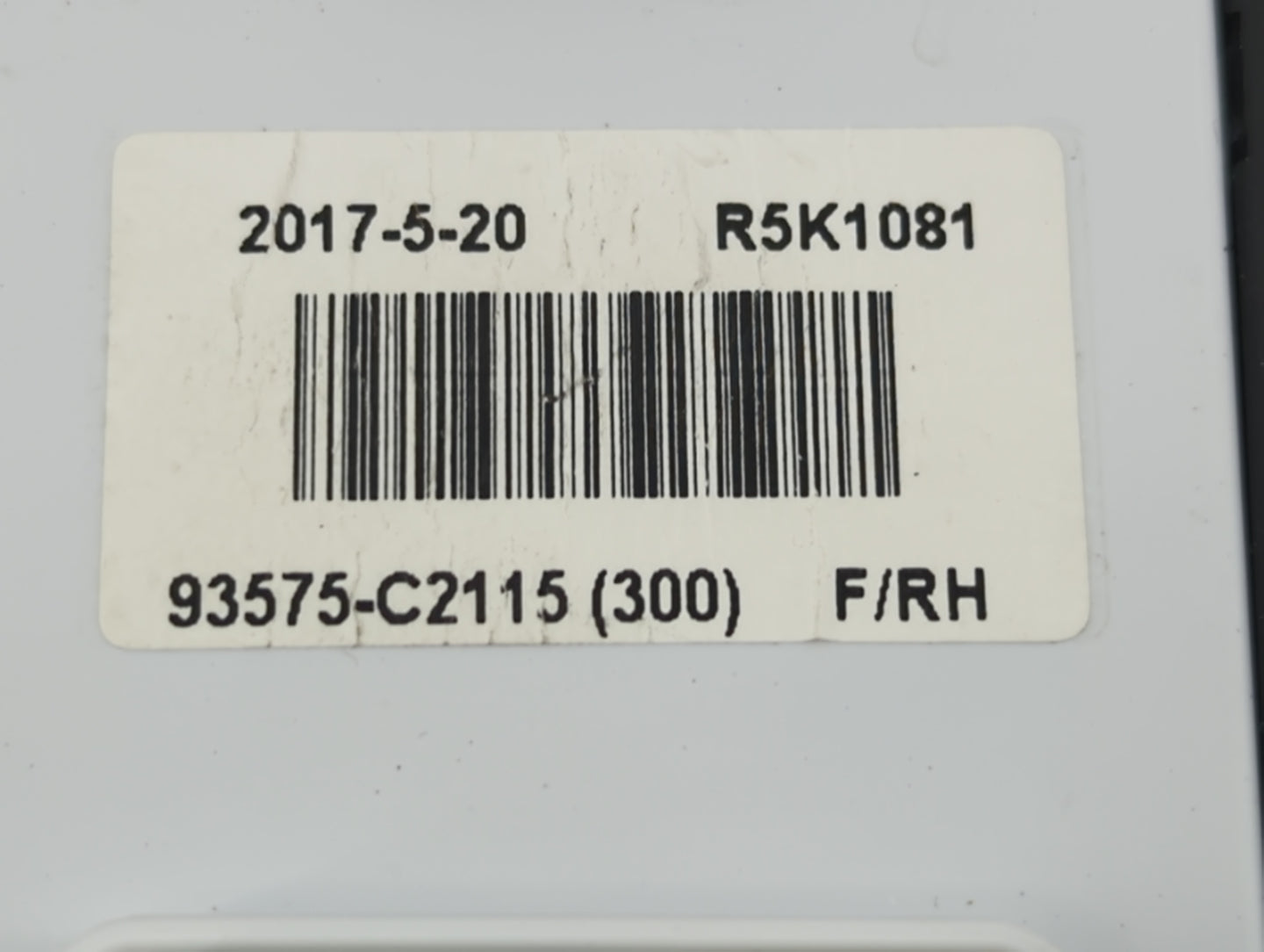 2018 Hyundai Sonata Master Power Window Switch Replacement Driver Side Left P/N:93575-C2115 Fits OEM Used Auto Parts - Oemus