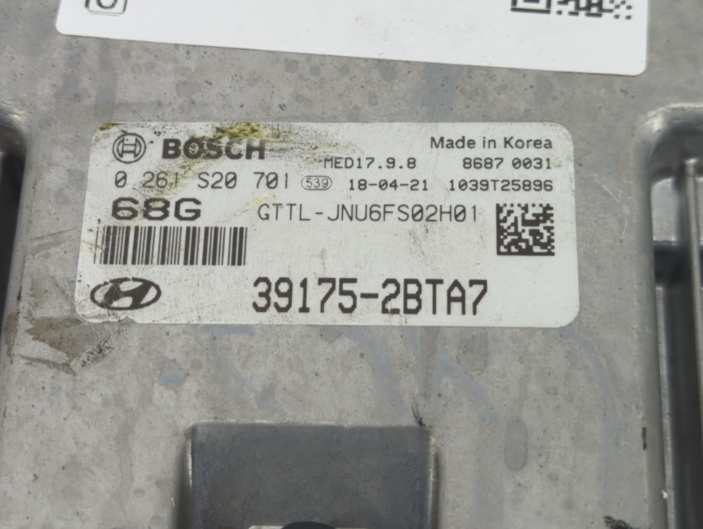 2016-2018 Hyundai Tucson PCM Engine Control Computer ECU ECM PCU OEM P/N:0 261 S20 701 39175-2BTA7 Fits Fits 2016 2017 2018 