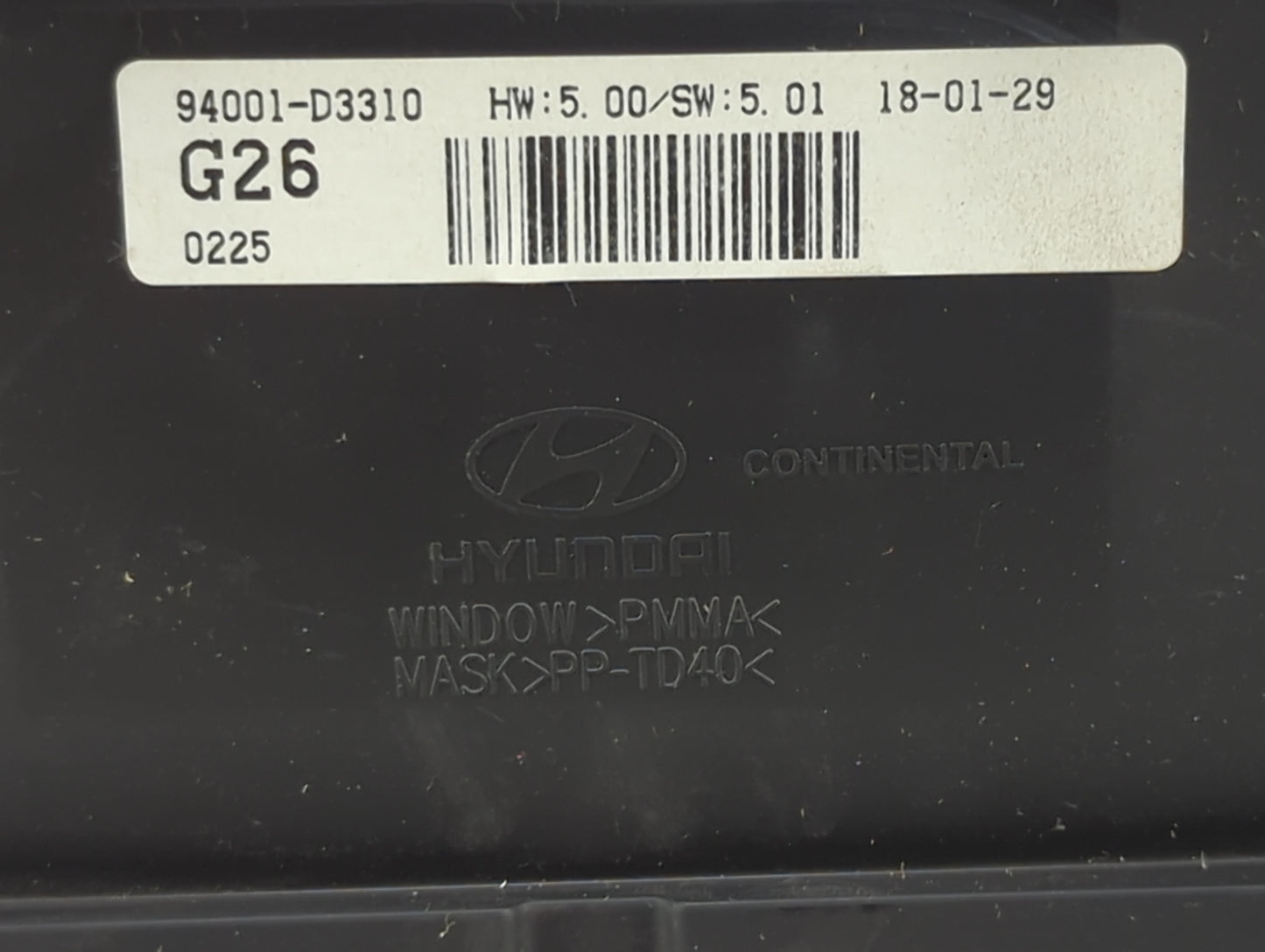 2018 Hyundai Tucson Instrument Cluster Speedometer Gauges P/N:94001-D3310 Fits OEM Used Auto Parts - Oemusedautoparts1.com