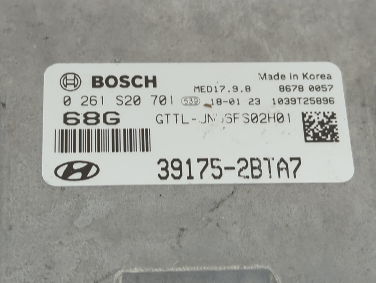2016-2018 Hyundai Tucson PCM Engine Control Computer ECU ECM PCU OEM P/N:39175-2BTA7 0261S20701 Fits Fits 2016 2017 2018 OEM