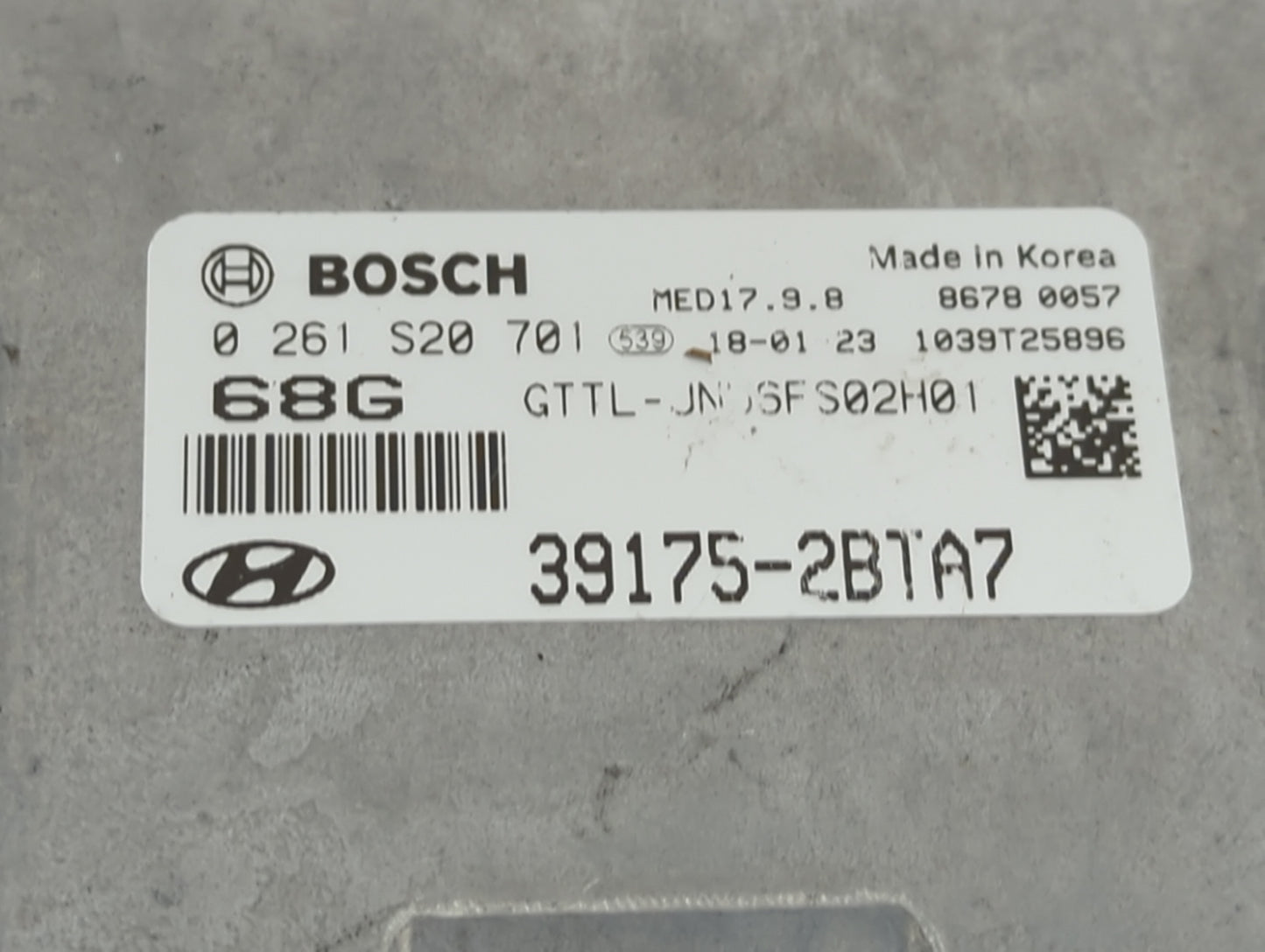 2016-2018 Hyundai Tucson PCM Engine Control Computer ECU ECM PCU OEM P/N:39175-2BTA7 0261S20701 Fits Fits 2016 2017 2018 OEM