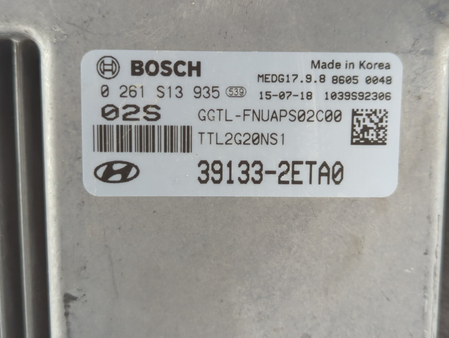 2016-2018 Hyundai Tucson PCM Engine Control Computer ECU ECM PCU OEM P/N:39133-2ETA4 39131-2ETA4 Fits Fits 2016 2017 2018 OE