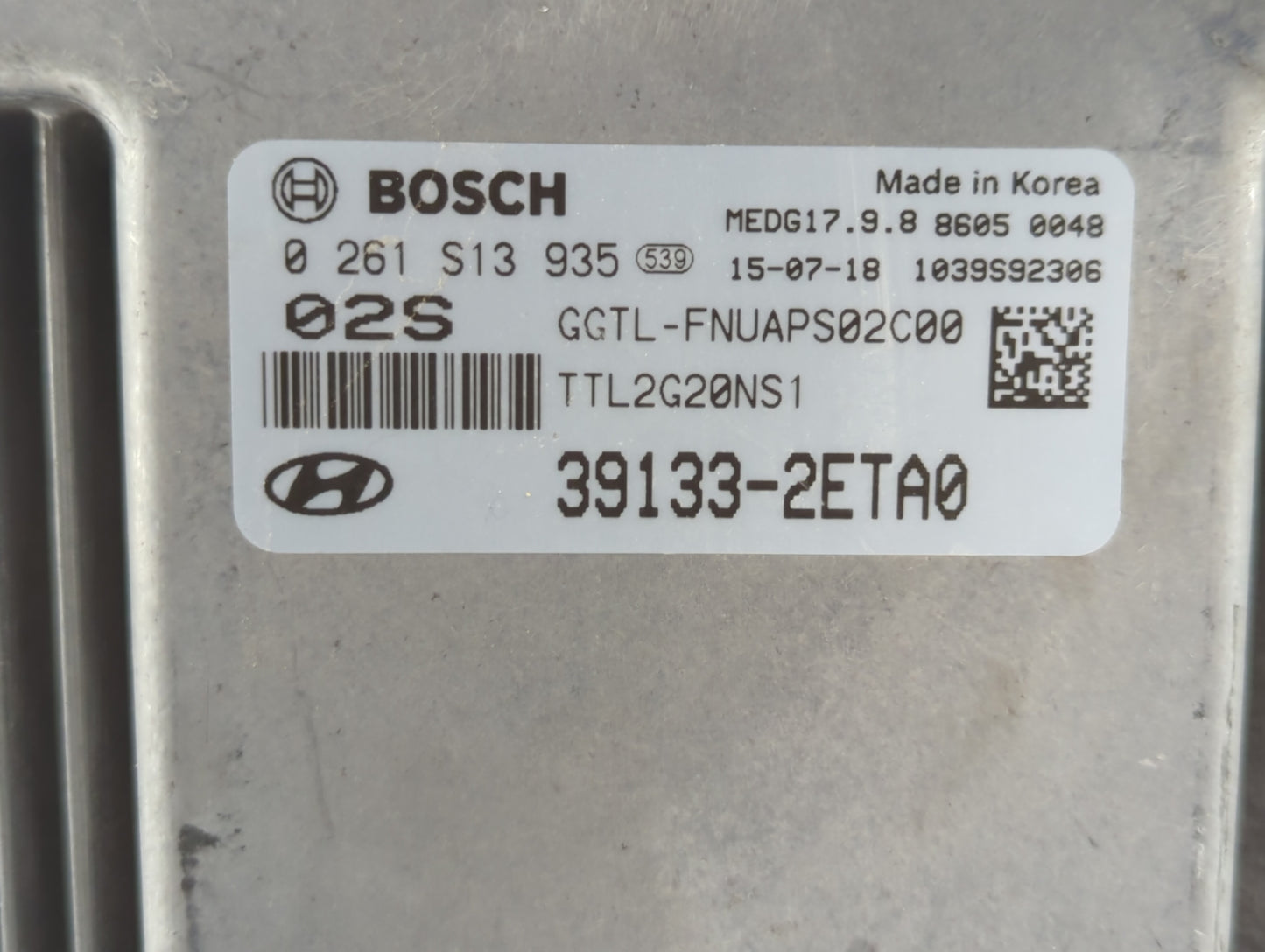 2016-2018 Hyundai Tucson PCM Engine Control Computer ECU ECM PCU OEM P/N:39133-2ETA4 39131-2ETA4 Fits Fits 2016 2017 2018 OE
