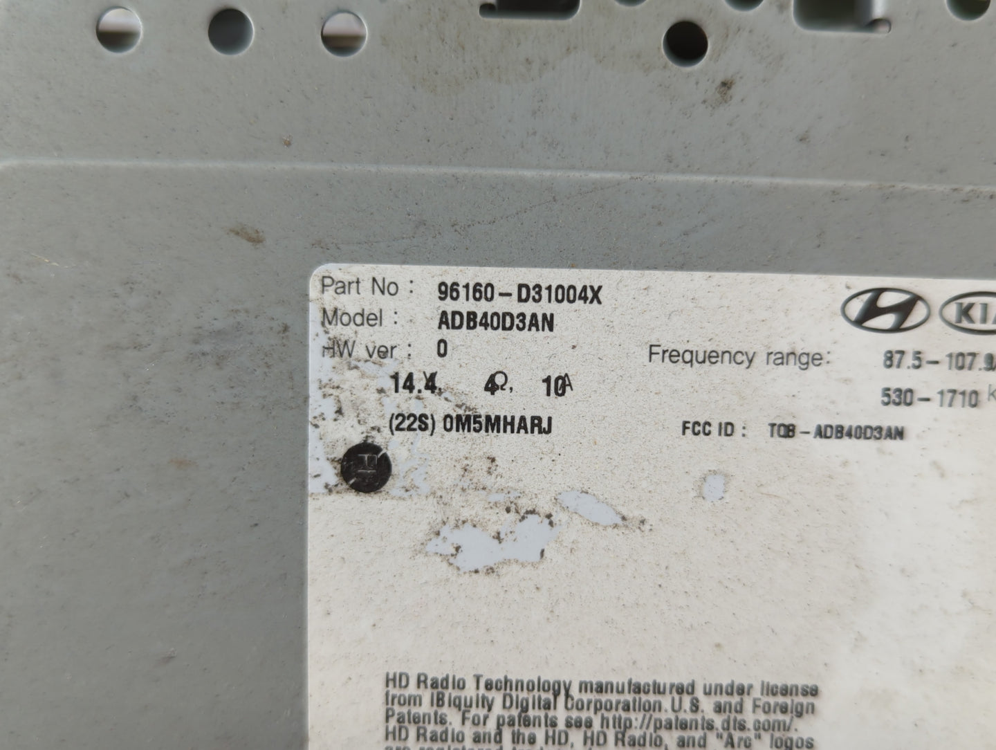 2018-2018 Hyundai Tucson Am Fm Cd Player Radio Receiver - Oemusedautoparts1.com