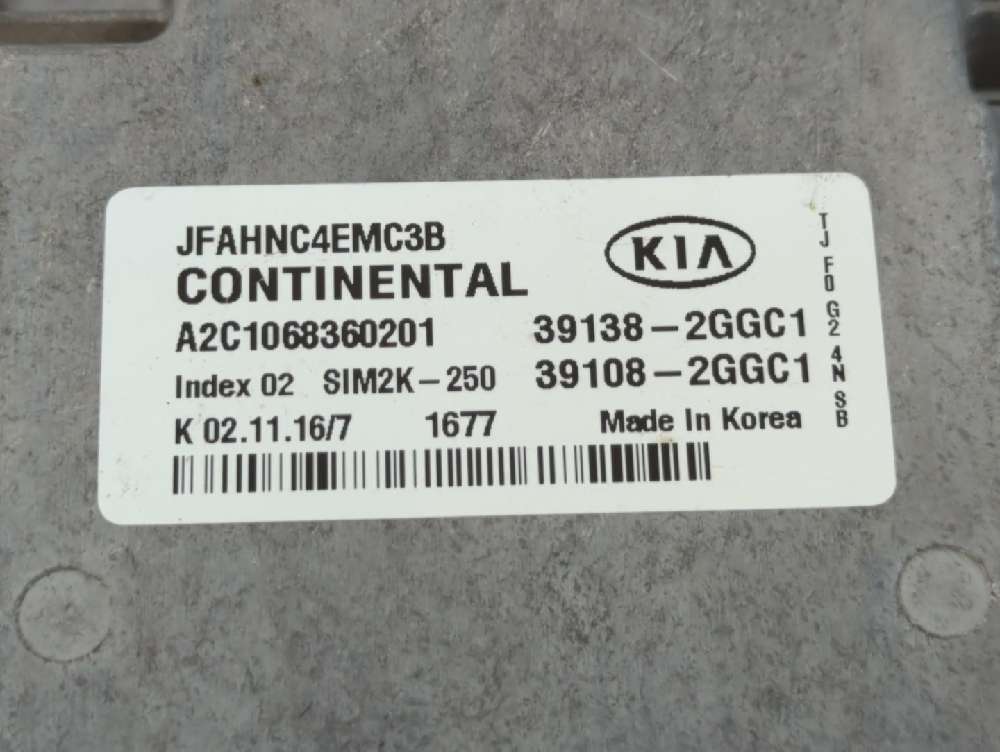 2016-2018 Hyundai Tucson PCM Engine Control Computer ECU ECM PCU OEM P/N:0 261 S20 737 39133-2ETA8 Fits Fits 2016 2017 2018 