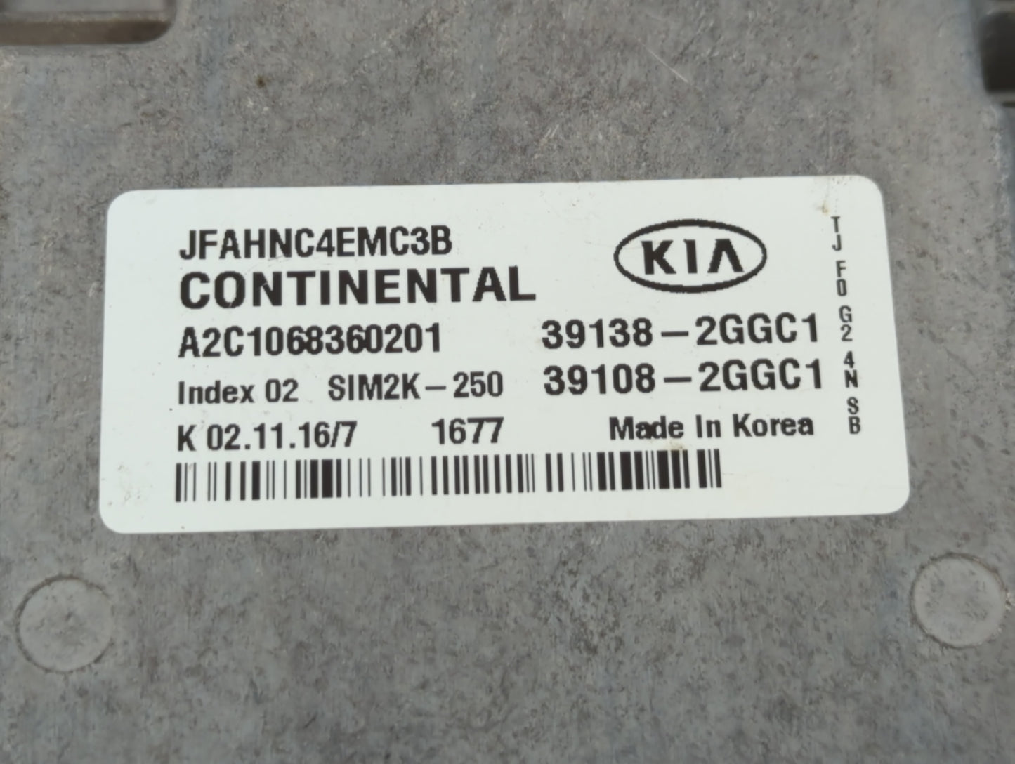2016-2018 Hyundai Tucson PCM Engine Control Computer ECU ECM PCU OEM P/N:0 261 S20 737 39133-2ETA8 Fits Fits 2016 2017 2018 