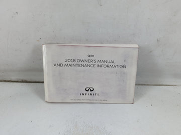 2018 Infiniti Q50 Owners Manual Book Guide P/N:OM18E0 0V37U0 OEM Used Auto Parts - Oemusedautoparts1.com