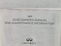 2018 Infiniti Q50 Owners Manual Book Guide P/N:OM18E0 0V37U0 OEM Used Auto Parts - Oemusedautoparts1.com