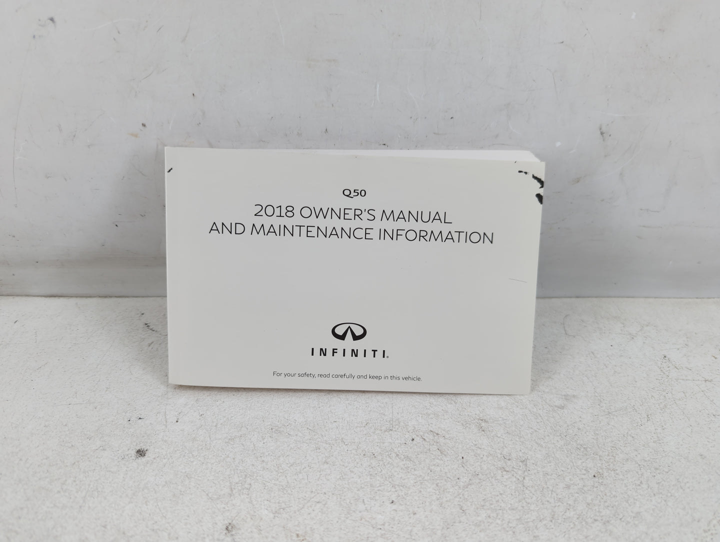 2018 Infiniti Q50 Owners Manual Book Guide P/N:O,18E0 0V37U0 OEM Used Auto Parts - Oemusedautoparts1.com