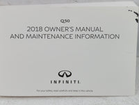 2018 Infiniti Q50 Owners Manual Book Guide P/N:O,18E0 0V37U0 OEM Used Auto Parts - Oemusedautoparts1.com