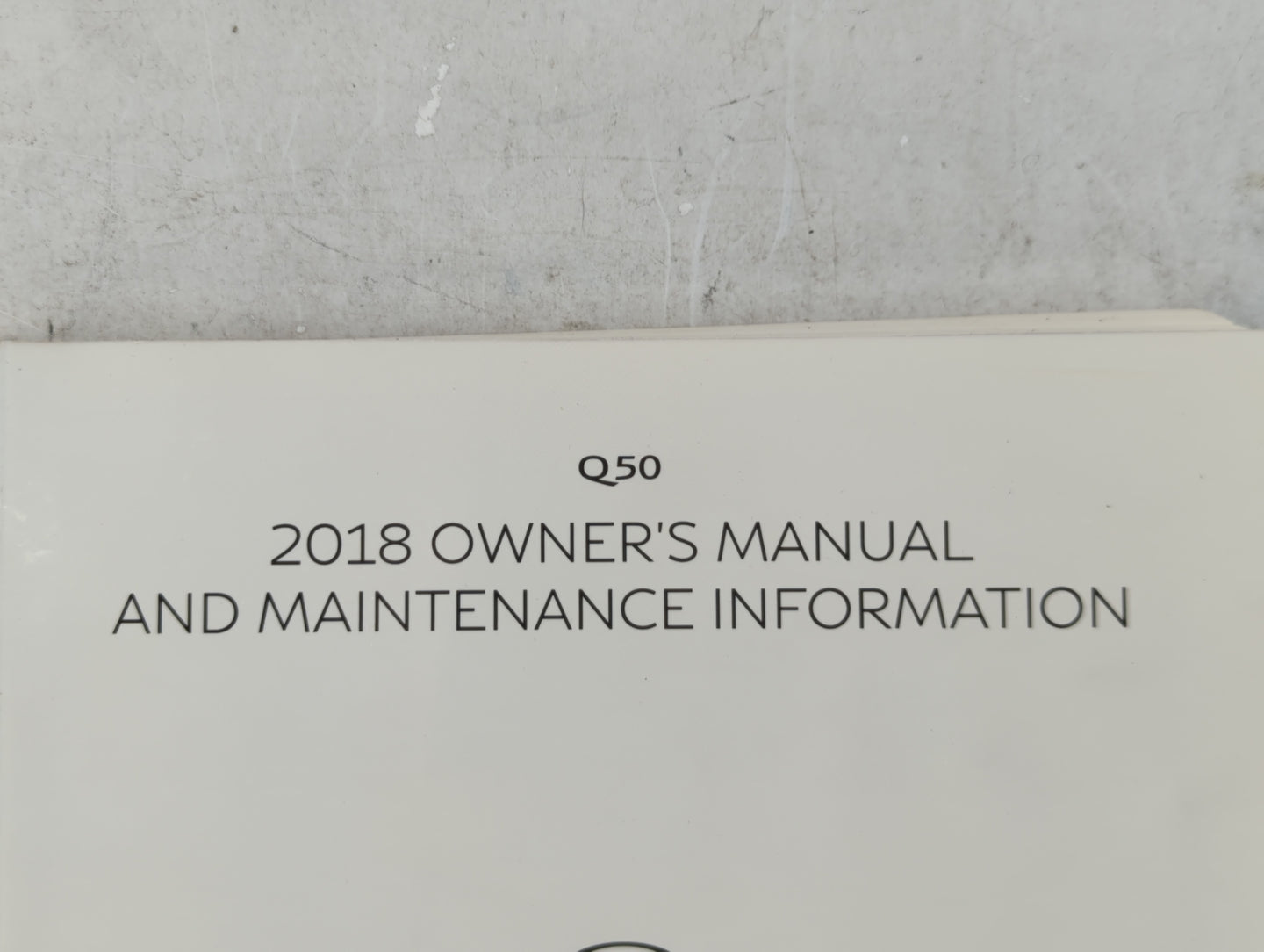 2018 Infiniti Q50 Owners Manual Book Guide P/N:OM18E0 0V37U0 OEM Used Auto Parts - Oemusedautoparts1.com