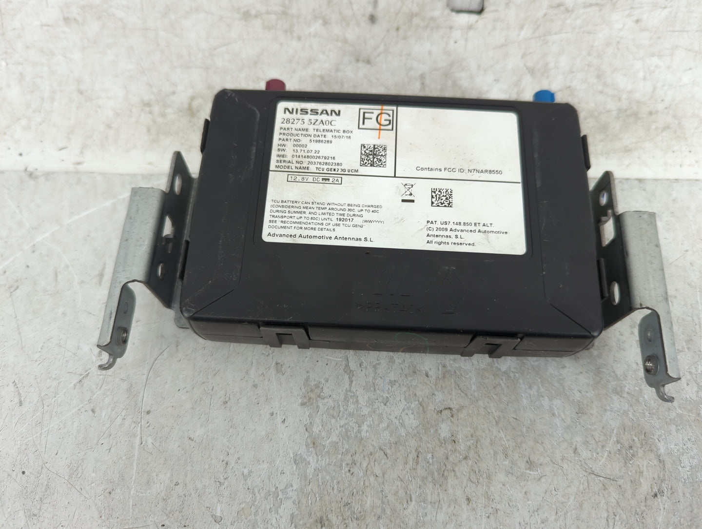 2014-2019 Infiniti Q50 Telematics Control Module 28275 5za0c - Oemusedautoparts1.com