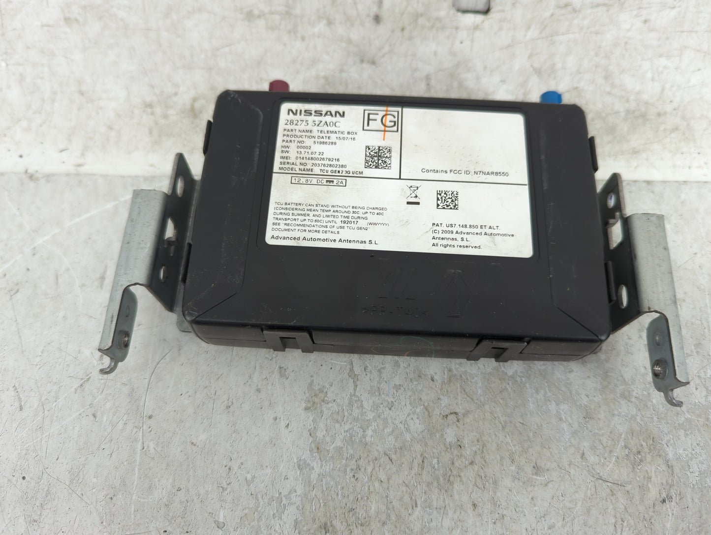 2014-2019 Infiniti Q50 Telematics Control Module 28275 5za0c - Oemusedautoparts1.com