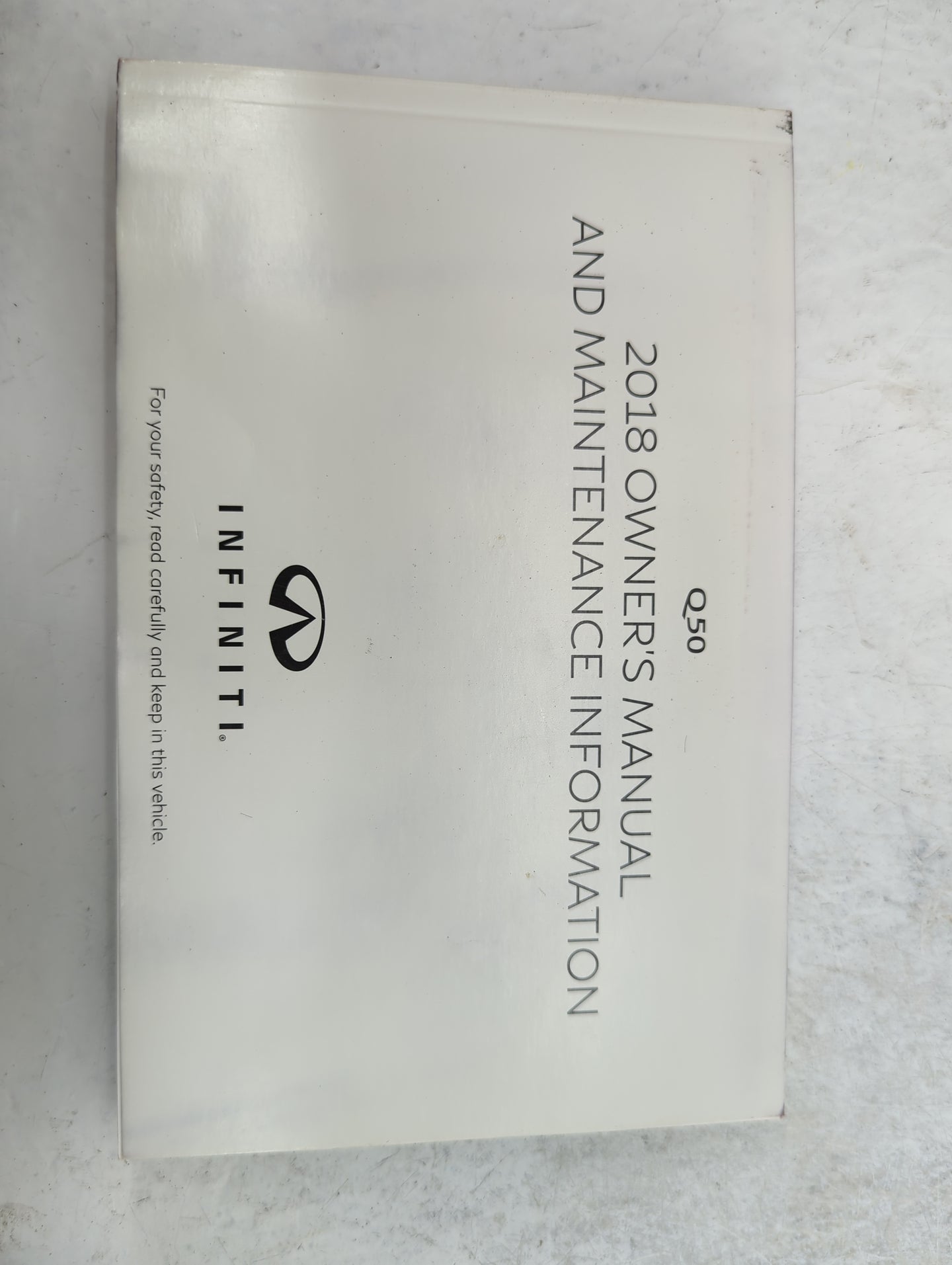 2018 Infiniti Q50 Owners Manual Book Guide P/N:OM18E0 0V37U0 OEM Used Auto Parts - Oemusedautoparts1.com