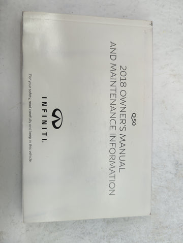 2018 Infiniti Q50 Owners Manual Book Guide P/N:OM18E0 0V37U0 OEM Used Auto Parts