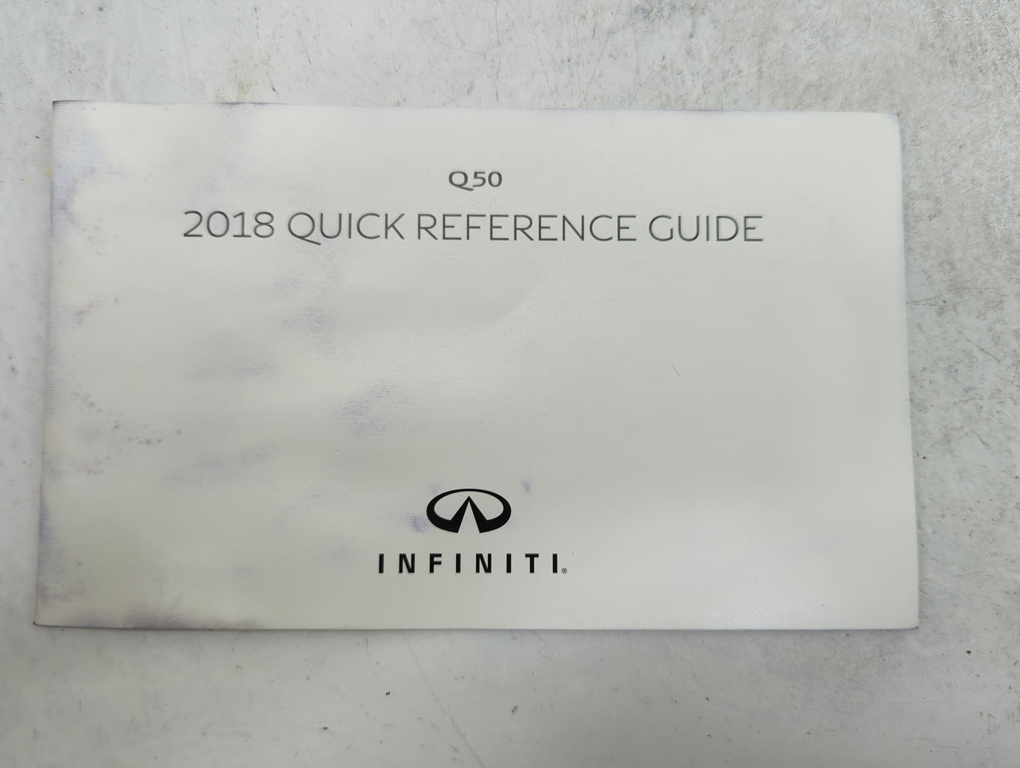 2018 Infiniti Q50 Owners Manual Book Guide P/N:OM18E0 0V37U0 OEM Used Auto Parts - Oemusedautoparts1.com
