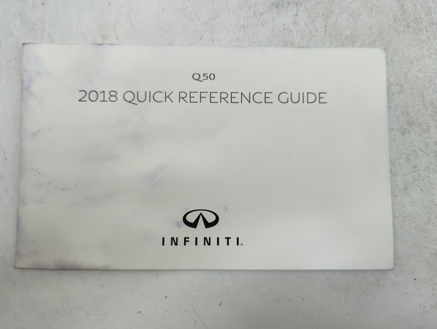2018 Infiniti Q50 Owners Manual Book Guide P/N:OM18E0 0V37U0 OEM Used Auto Parts - Oemusedautoparts1.com