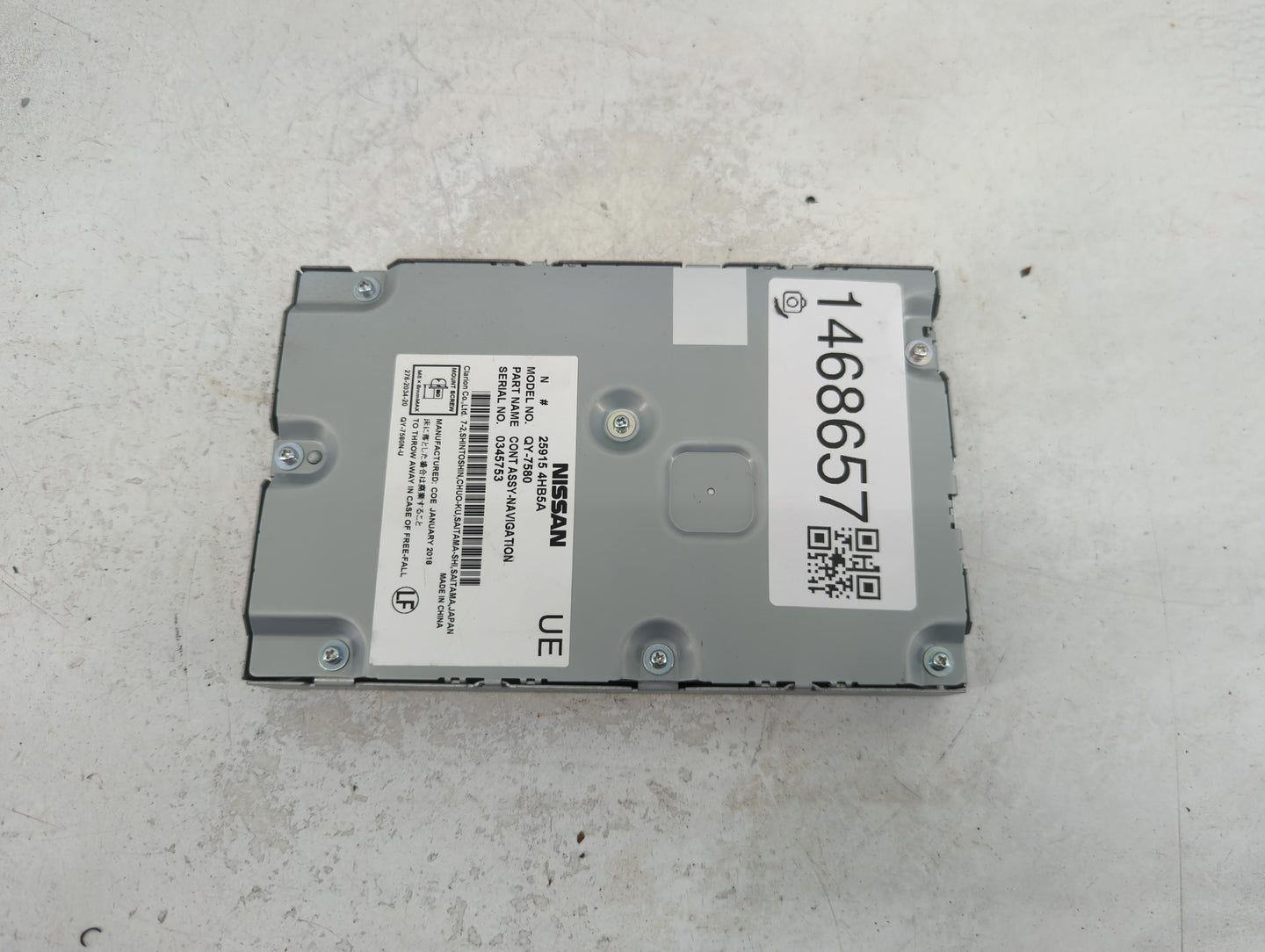 2018-2019 Infiniti Q50 Information-gps-tv Control Module 1468657 - Oemusedautoparts1.com