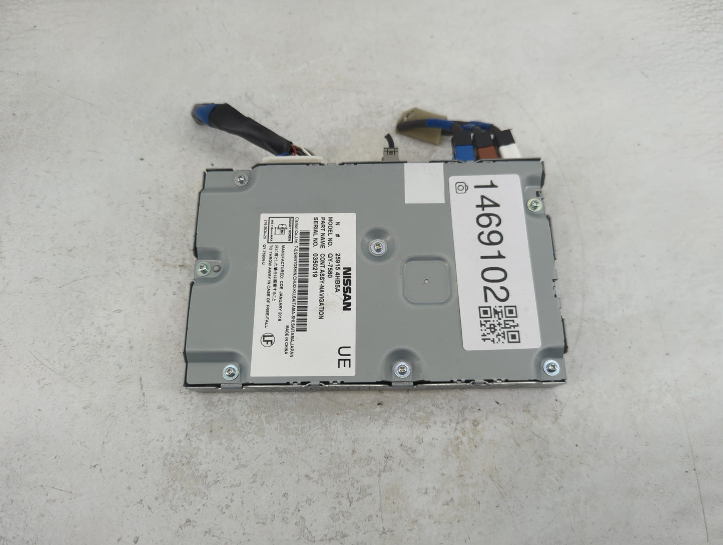2018-2019 Infiniti Q50 Information-gps-tv Control Module 1469102 - Oemusedautoparts1.com