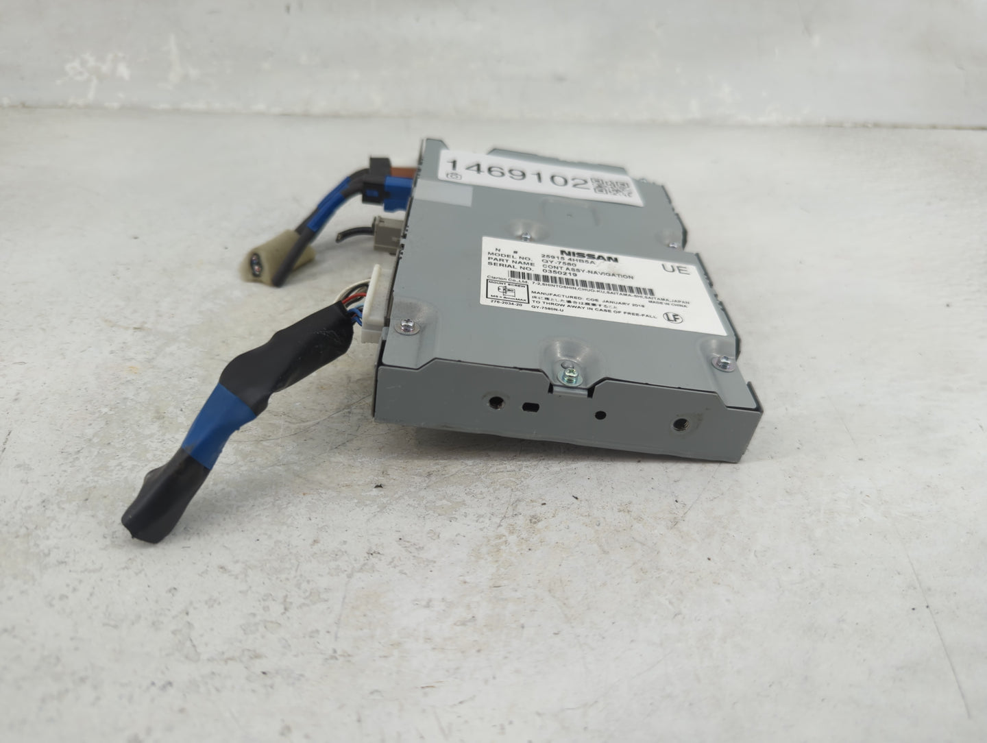 2018-2019 Infiniti Q50 Information-gps-tv Control Module 1469102 - Oemusedautoparts1.com