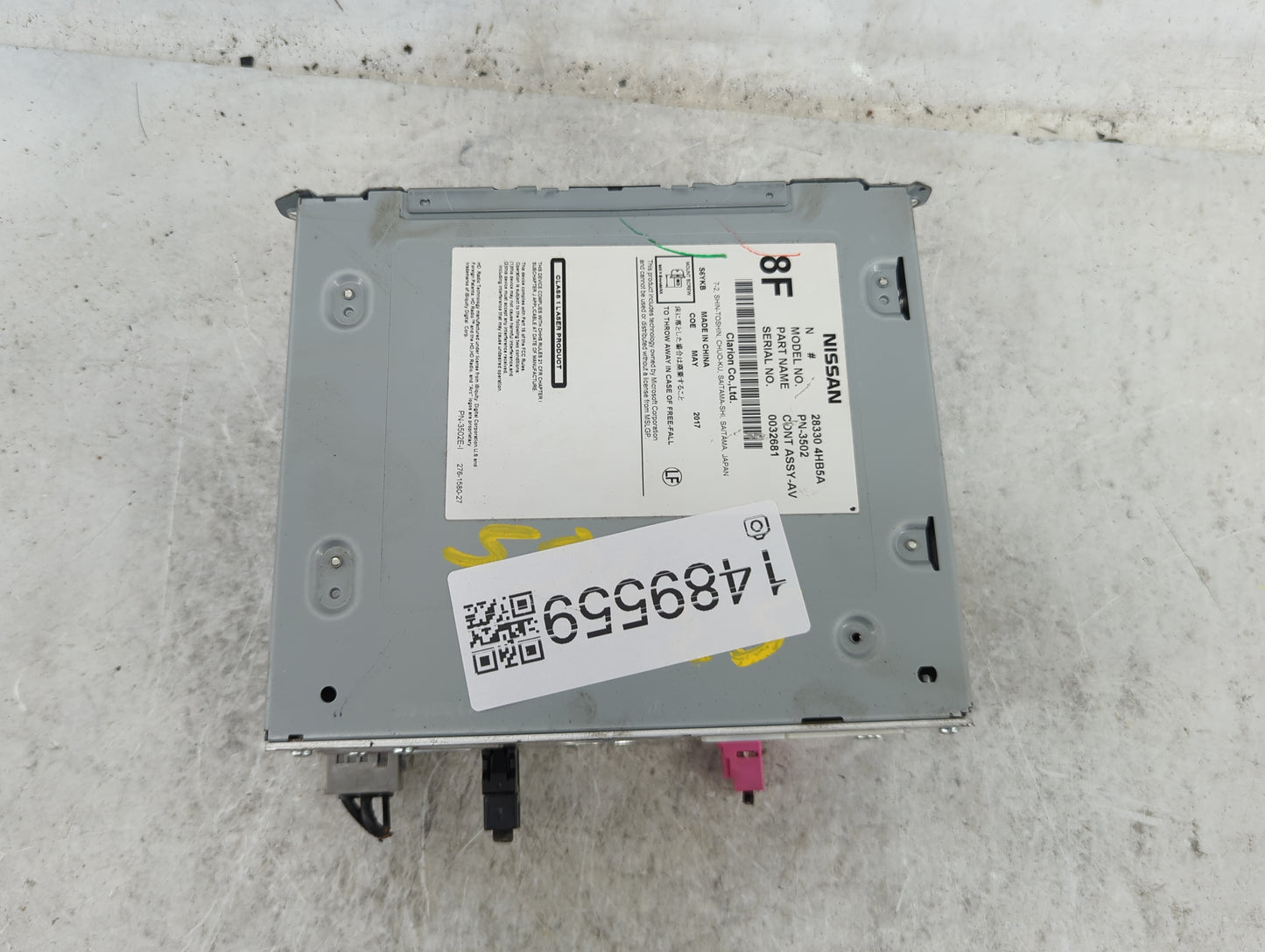 2015-2019 Infiniti Q50 Radio AM FM Cd Player Receiver Replacement P/N:28330 4HB5A PN-3502 Fits Fits 2015 2016 2017 2018 2019