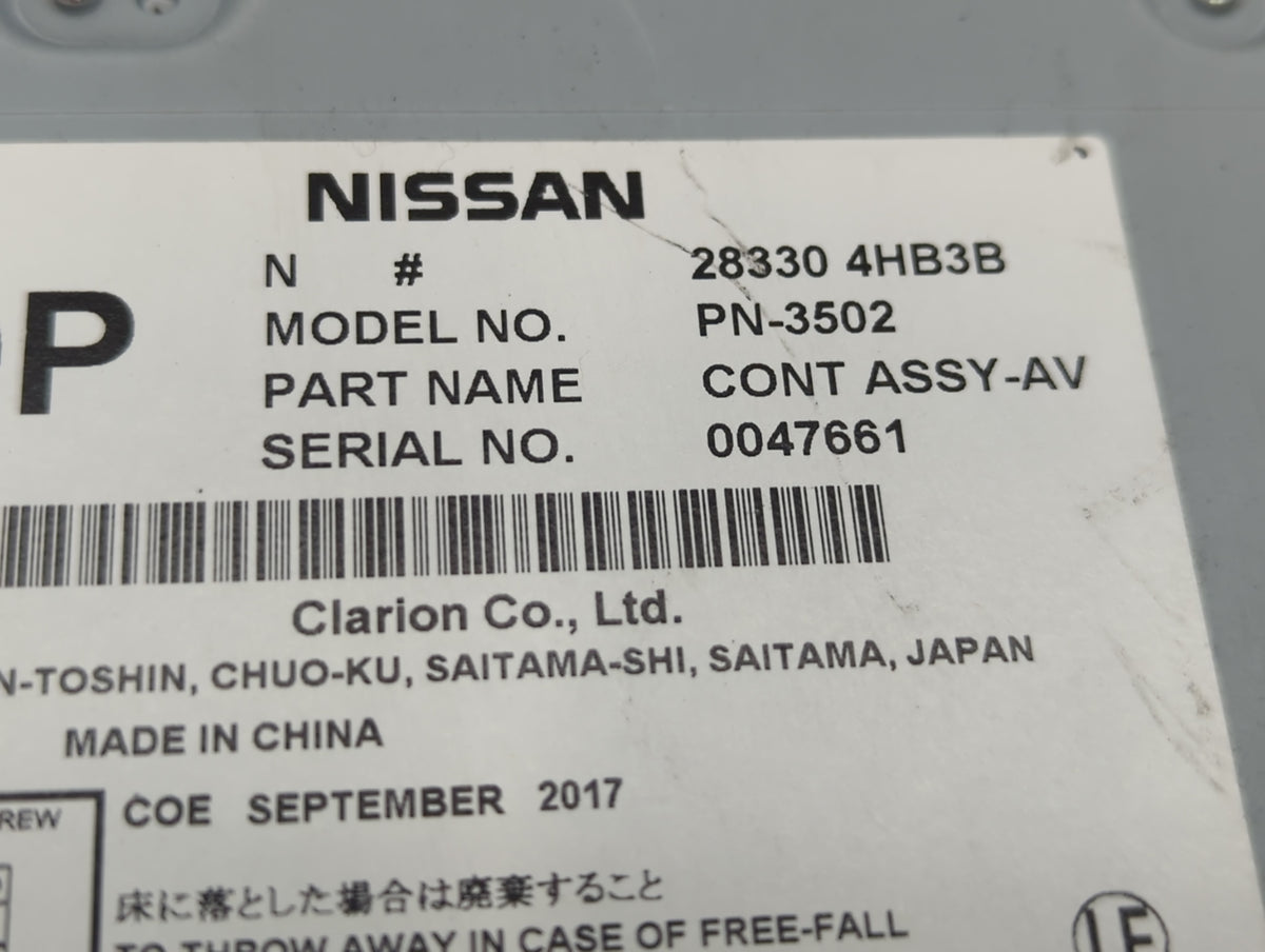 2015-2019 Infiniti Q50 Am Fm Cd Player Radio Receiver 549517 - Oemusedautoparts1.com