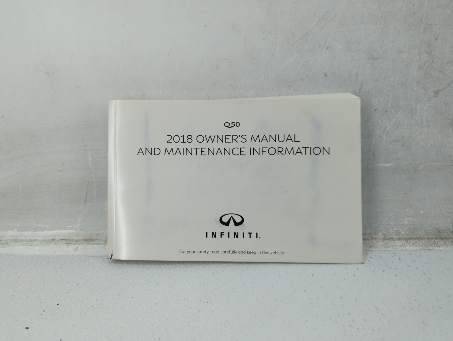 2018 Infiniti Q50 Owners Manual Book Guide P/N:OM18E0 0V37U0 OEM Used Auto Parts - Oemusedautoparts1.com