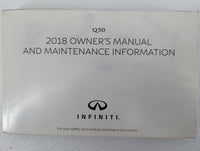 2018 Infiniti Q50 Owners Manual Book Guide P/N:OM18E0 0V37U0 OEM Used Auto Parts - Oemusedautoparts1.com