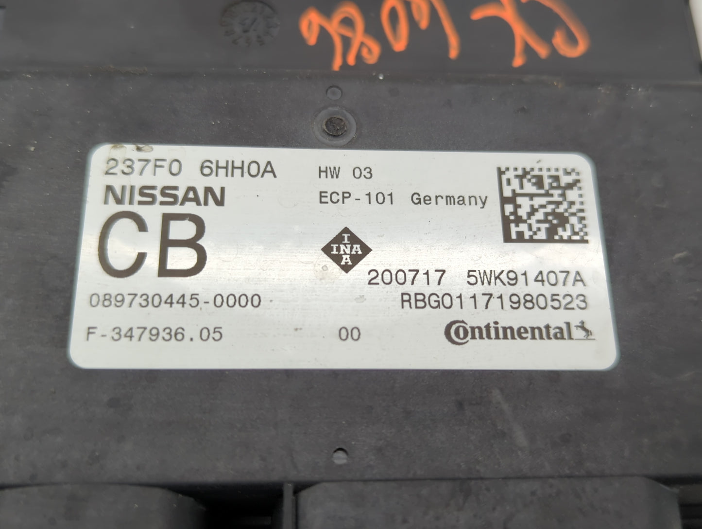 2018-2020 Infiniti Q50 PCM Engine Control Computer ECU ECM PCU OEM P/N:5WK91407A 237F0 6HH0A Fits Fits 2018 2019 2020 OEM Us