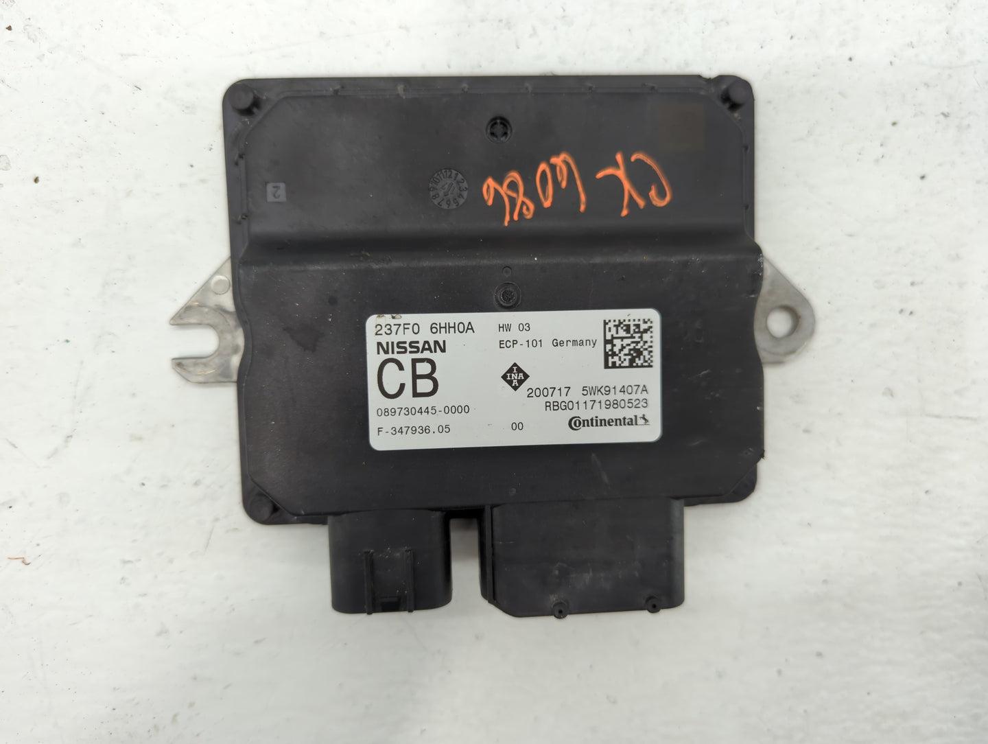 2018-2020 Infiniti Q50 PCM Engine Control Computer ECU ECM PCU OEM P/N:5WK91407A 237F0 6HH0A Fits Fits 2018 2019 2020 OEM Us
