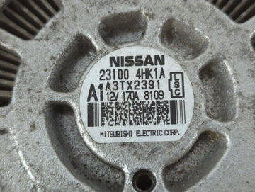 2016-2020 Infiniti Q50 Alternator Replacement Generator Charging Assembly Engine OEM P/N:A3TX2391 23100 4HK1A Fits OEM Used Auto Parts